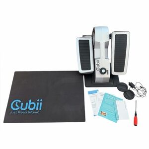 Cubii Pro Under-Desk Elliptical Exercise Machine W/ Mat & Accessories-NWOB